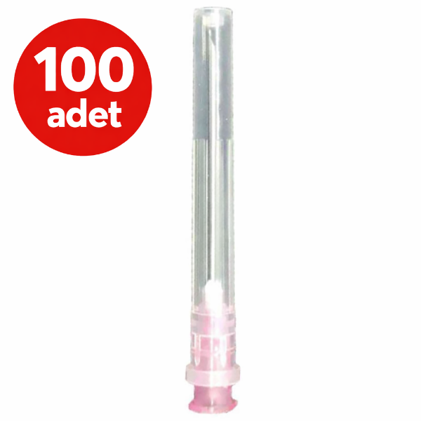 Beybi Enjektör İğne Ucu 18 g x 1 1/2" 1,20 x 38 mm Pembe - 100 Adet